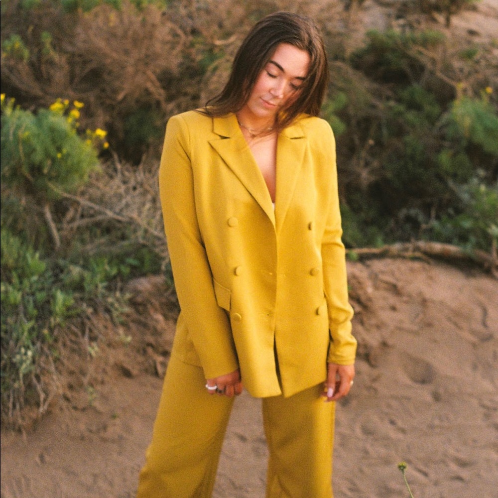 nasty gal yellow set
